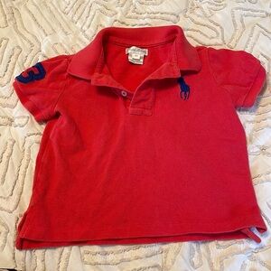 - Ralph Lauren baby toddler polo 24m red cotton